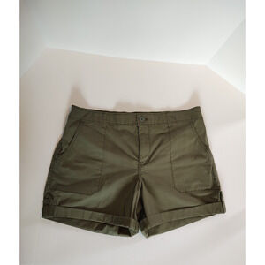 Social Standard By Sanctuary Womens Cuffed Shorts XL Cotton & Spandex Green